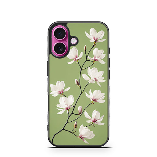 Magnolia Flower Branch iPhone 16 series case