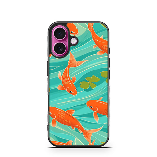Vibrant Orange Koi iPhone 16 series case