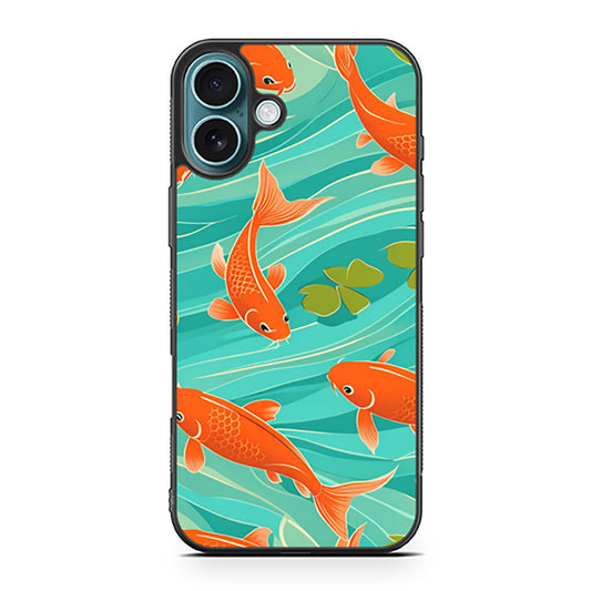 Vibrant Orange Koi iPhone 16 series case