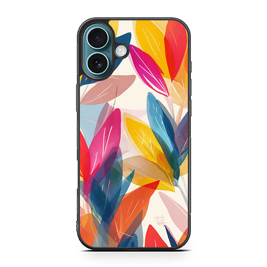 Vibrant Abstract Leaf Shapes iPhone 16 series case