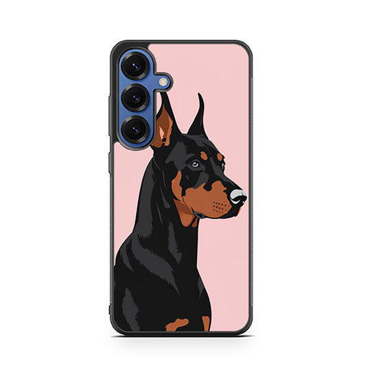 Minimalist Doberman Illustration Samsung Galaxy S25 series case